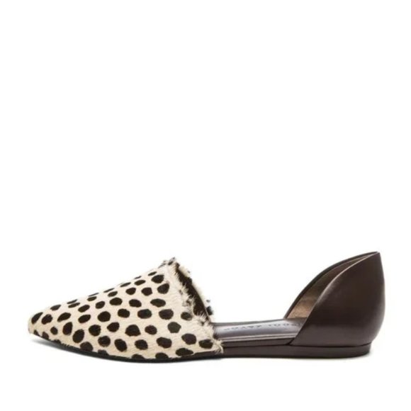 Jenni Kayne D'orsay Calf Hair & Leather Flats in Cheetah - Picture 2 of 5